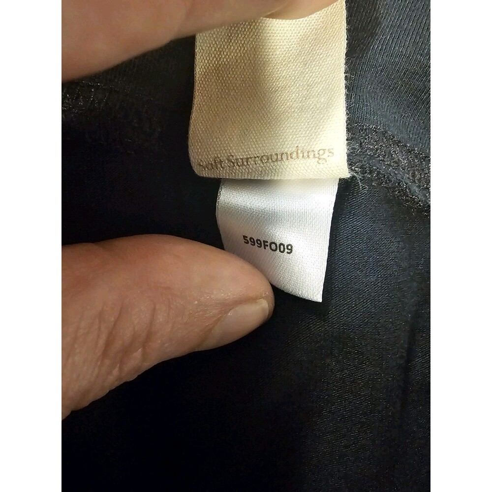 Soft Surroundings Must-Have Leggings Large Black Cotton Stretch High Rise 2FR05 - Picture 8 of 8